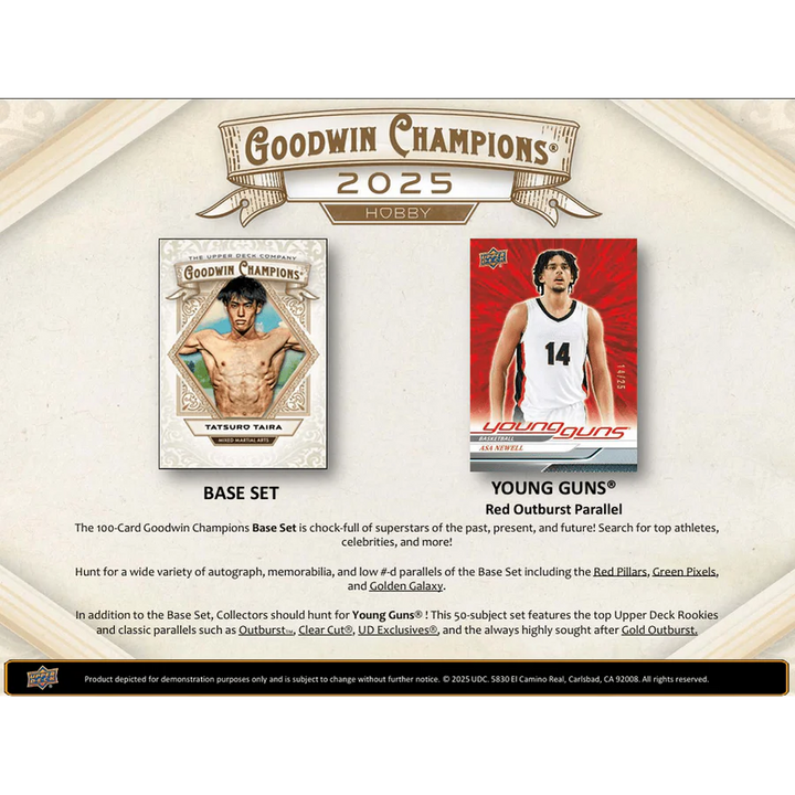 2025 Upper Deck Goodwin Champions Hobby Box (15 Ct)