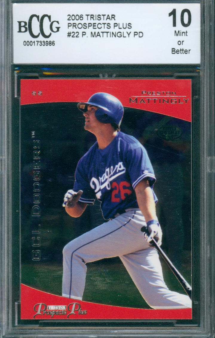 2006 Tristar Baseball Prospects Plus Preston Mattingly PD #22 BCCG 10