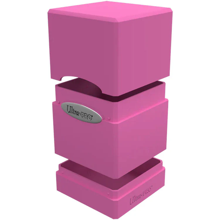 Ultra Pro Deck Box: Satin Tower 100+ - Solid Pink, Hot