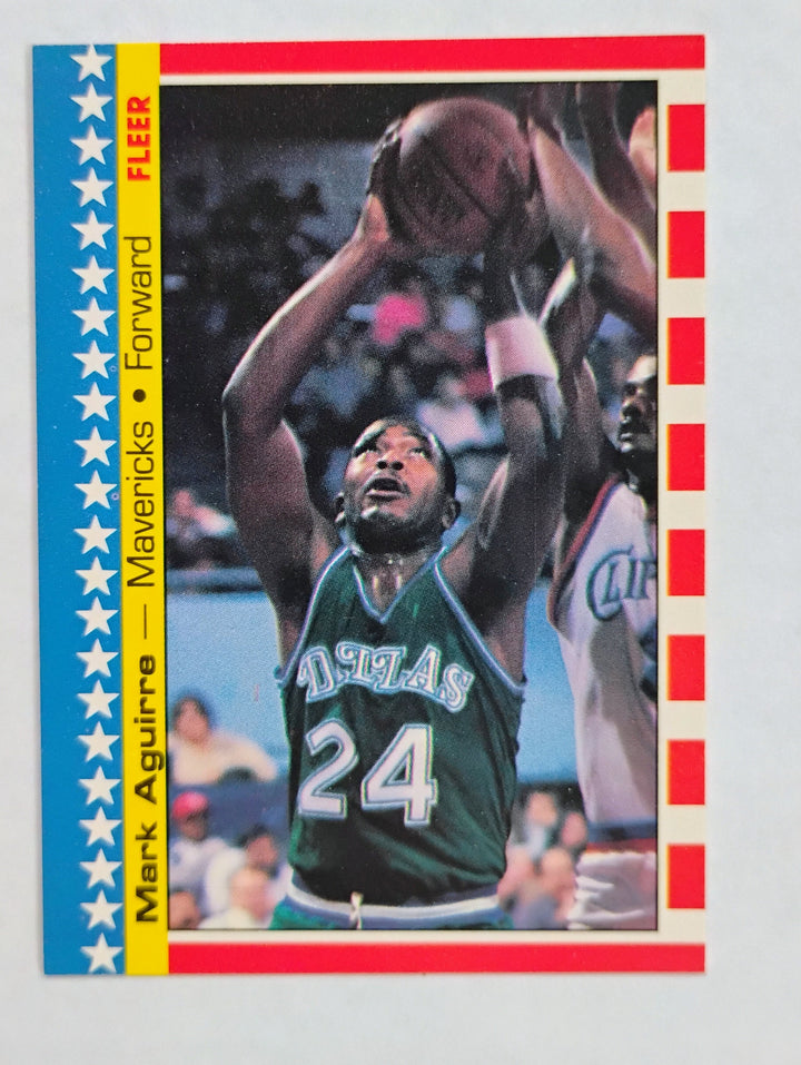1987-88 Fleer Basketball Mark Aguirre #9 Sticker