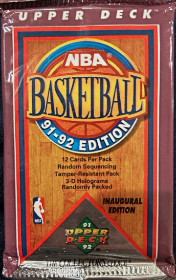 1991-92 Upper Deck Basketball Series 1 Inaugural Edition Sealed Pack