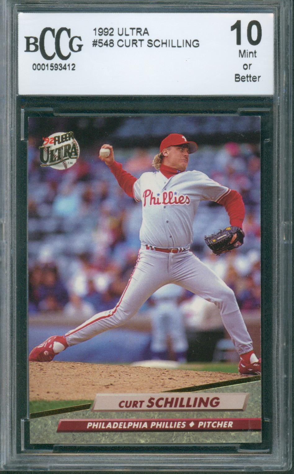 1992 Ultra Baseball Curt Schilling #548 BCCG 10