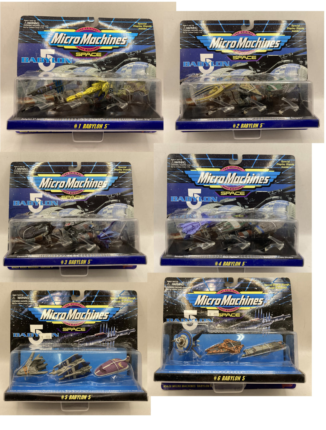 Micromachines Lot of 6 Babylon 5 Space Crafts 1994 1995