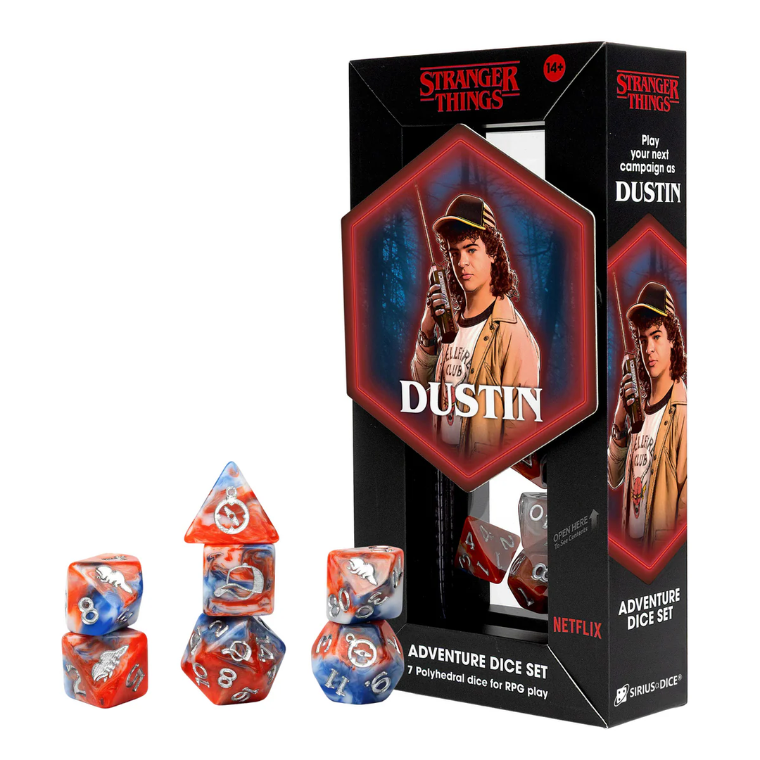 Sirius Dice: 7 Ct Stranger Things Adventure Dice - Dustin