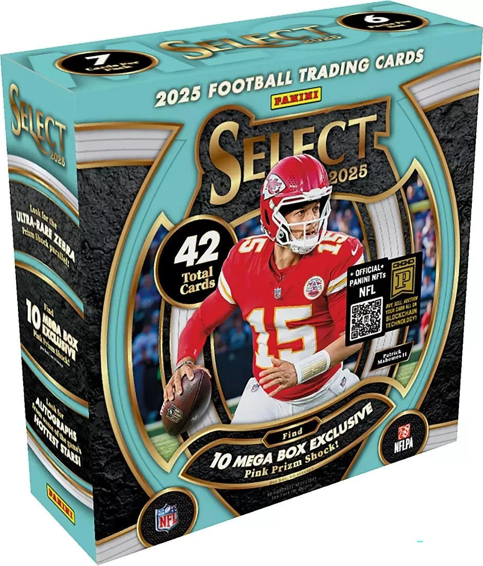 2025 Panini Select Football Mega Box (Pink Prizm)(6 Ct)