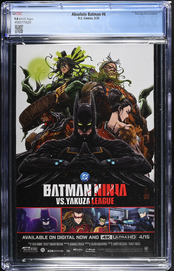 Absolute Batman #6 CGC 9.8