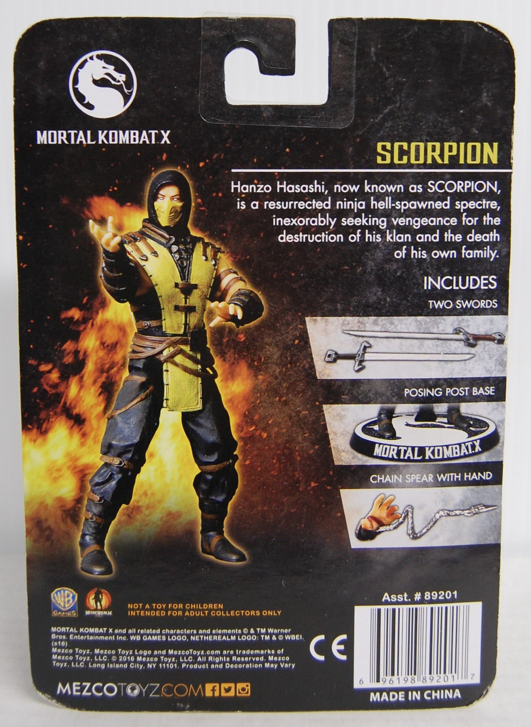 Mortal Kombat X - Scorpion 4" Figure 2016 Mezco