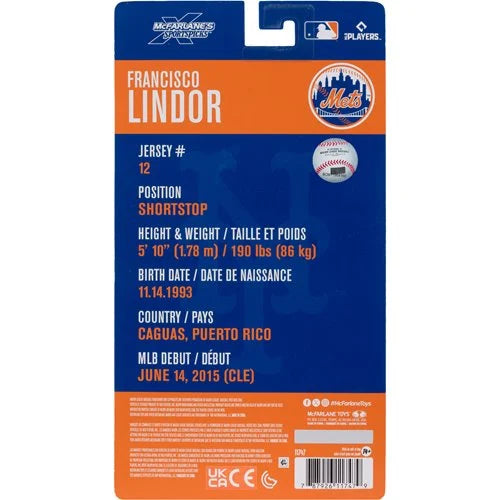 MLB McFarlane SportsPicks Wave 1 New York Mets Francisco Lindor 6-Inch Action Figure