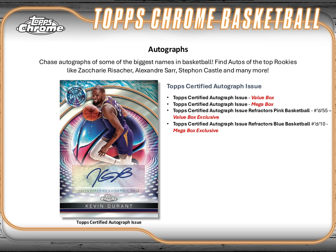 2024-25 Topps Chrome Basketball Hobby Mega Box