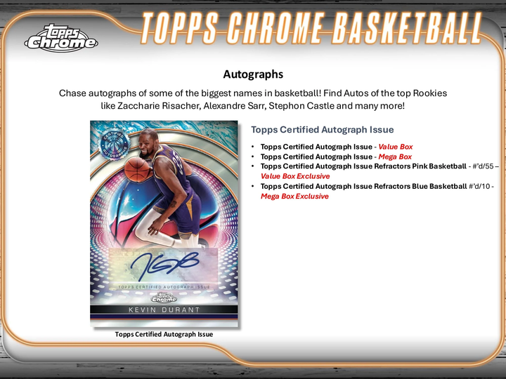 2024-25 Topps Chrome Basketball Hobby Mega Box