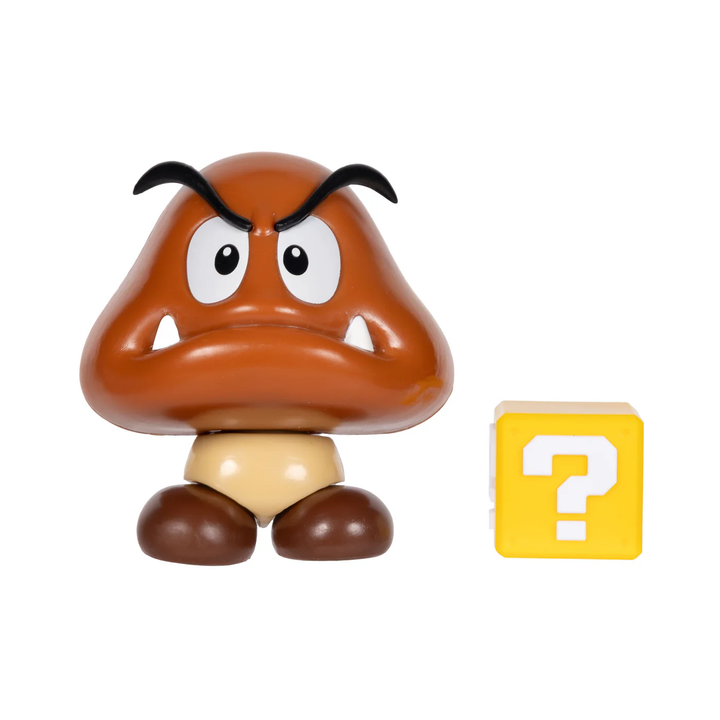Super Mario Wave 49 1 Goomba w/ Question Block 4in Figure