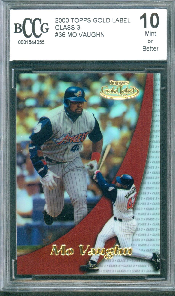 2000 Topps Baseball Gold Label Class 3 Mo Vaughn #36 BCCG 10