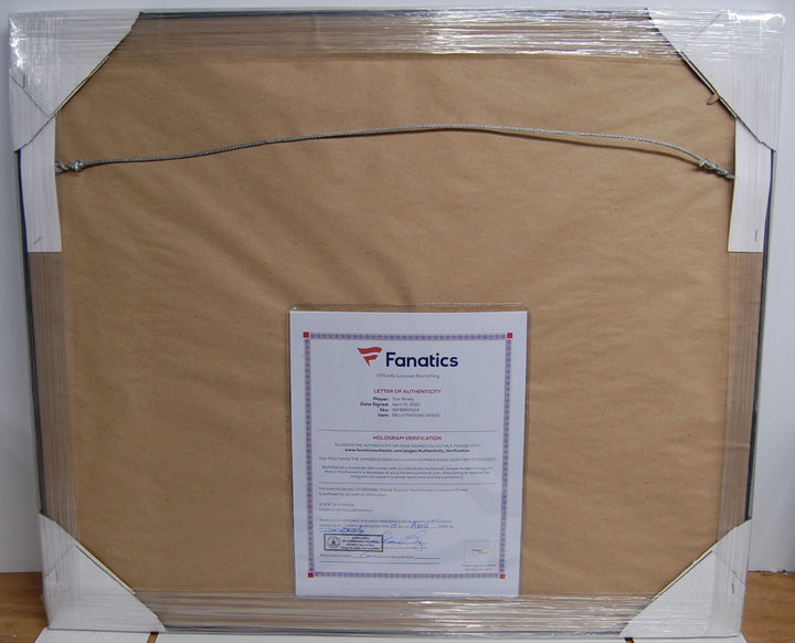 Tom Brady Super Bowl LV Champions M.V.P Passing Autograghed 16X20 Photo Fanatics Certification Football