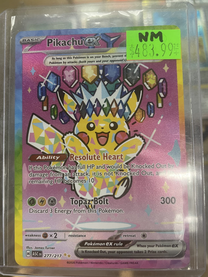Pikachu EX - 277/217 NM - Ascended Heroes