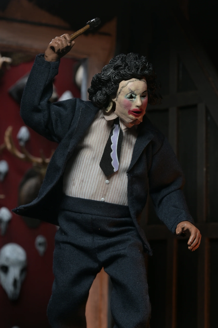 Texas Chainsaw Massacre - Leatherface with Pretty Woman Mask 8" Clothed Action Figure in Window Box Packaging