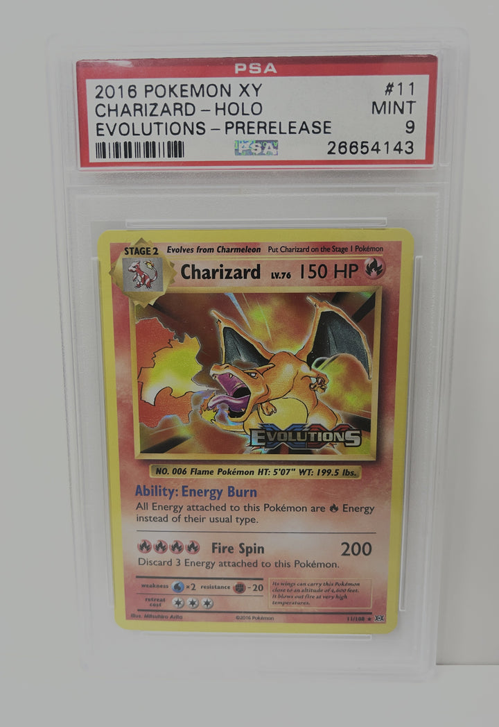 Pokemon 2016 XY Charizard Holo Evolutions Prerelease #11 PSA 9
