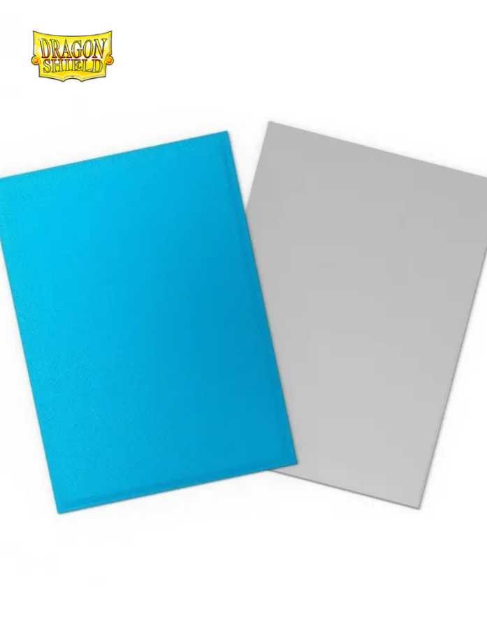 Dragon Shield Card Sleeves - Dual Matte: Sky Blue & Silver (100 Ct)