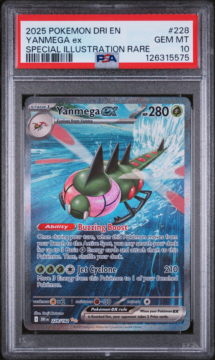 Pokemon 2025 Dri En-Destined Rivals #228 Yanmega Ex Special Illustration Rare PSA 10
