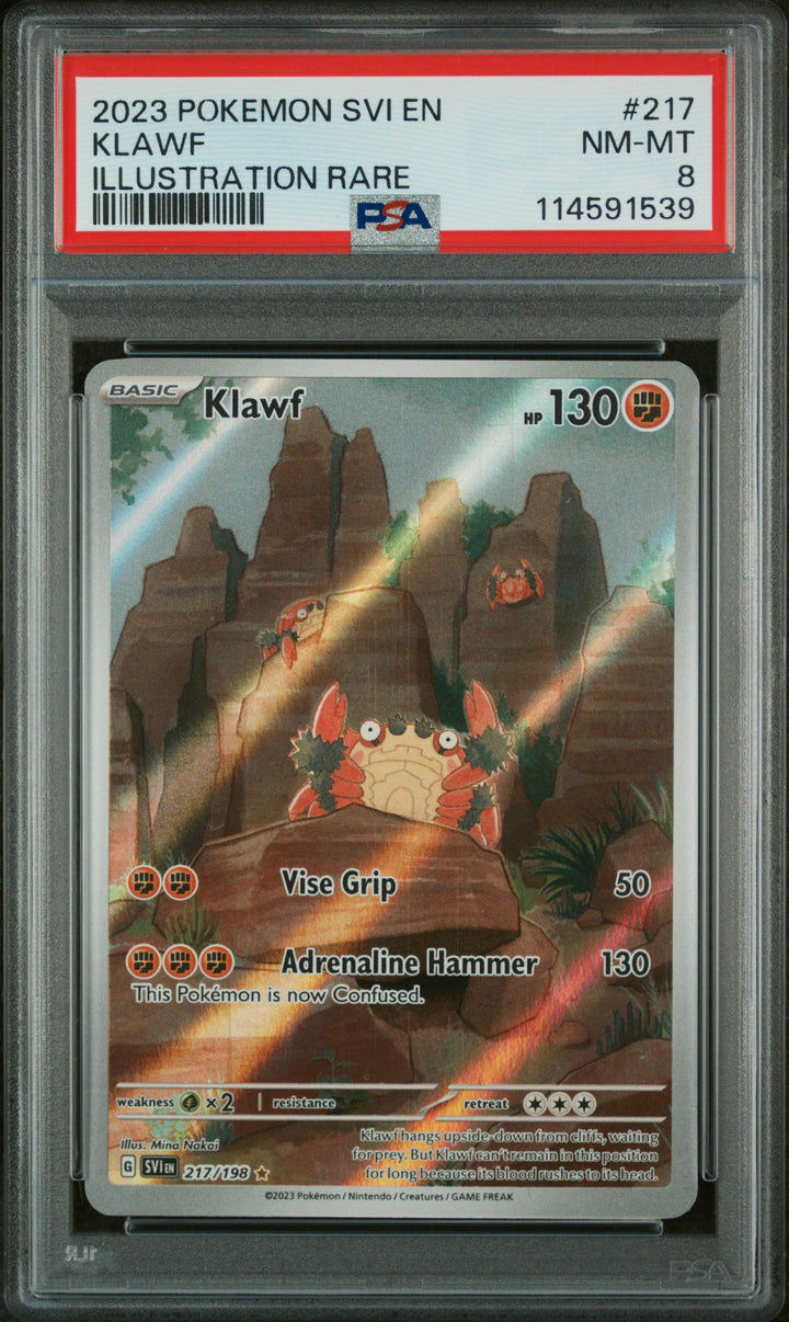 Pokemon 2023 SVI En-Scarlet & Violet #217 KLAWF Illustration Rare PSA 8