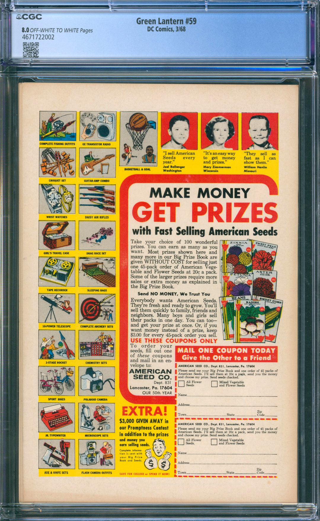 Green Lantern #59 CGC 8.0