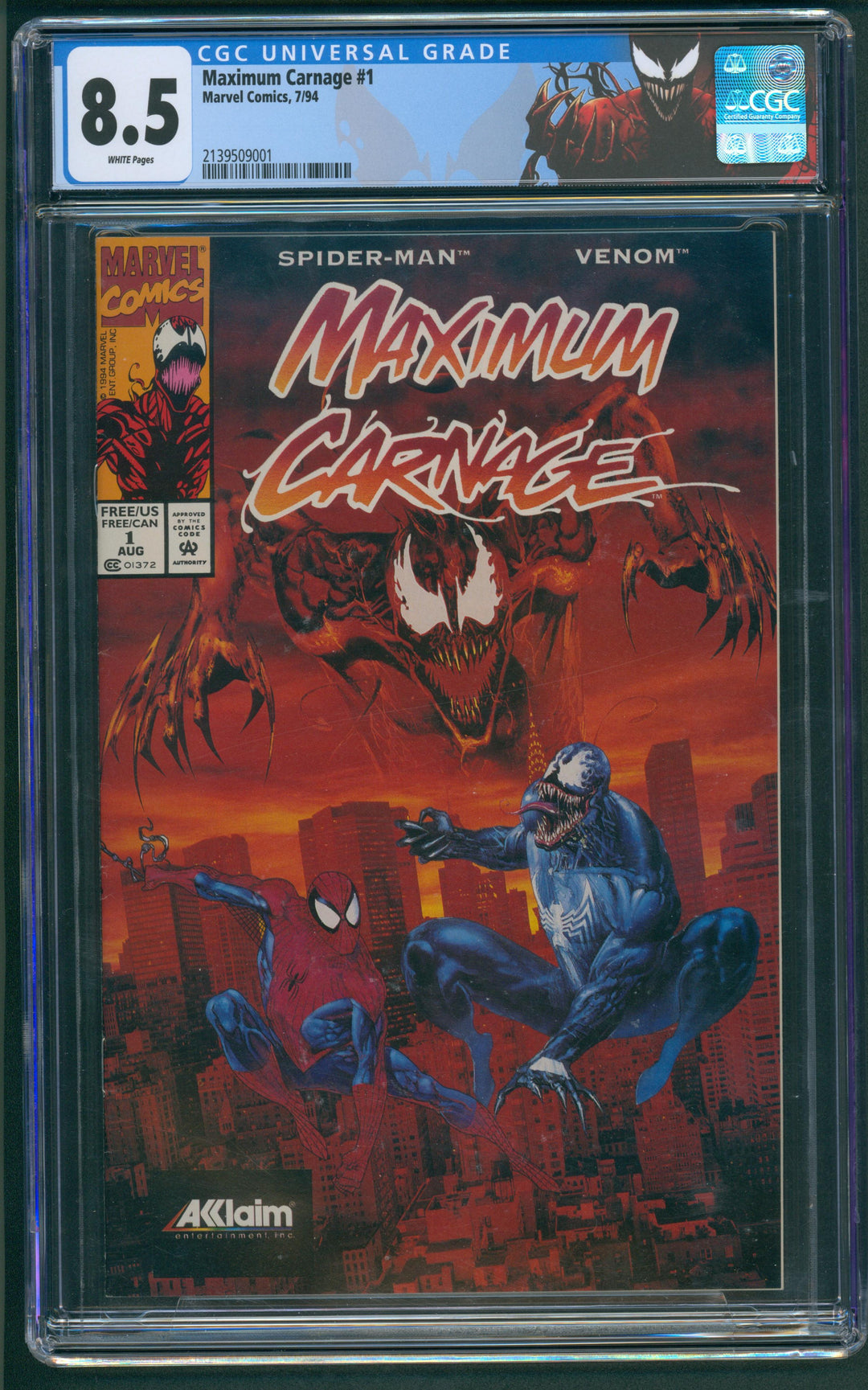 Maximum Carnage #1 CGC 8.5