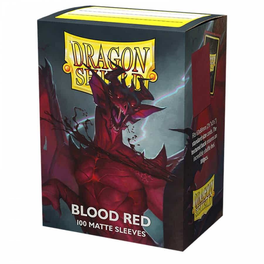 Dragon Shield Card Sleeves - Standard Matte: Non-Glare Blood Red (100 Ct)