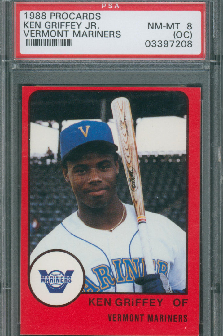 1988 Procards Baseball Ken Griffey JR. #8 Vermont MAriners PSA 8 (OC)