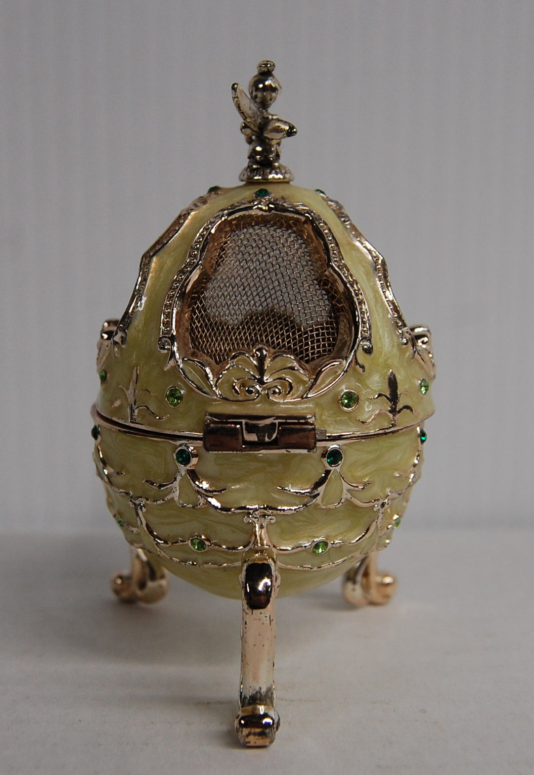 Disney Ring Box Tink Tinker Bell 4" Jeweled Enamel Egg