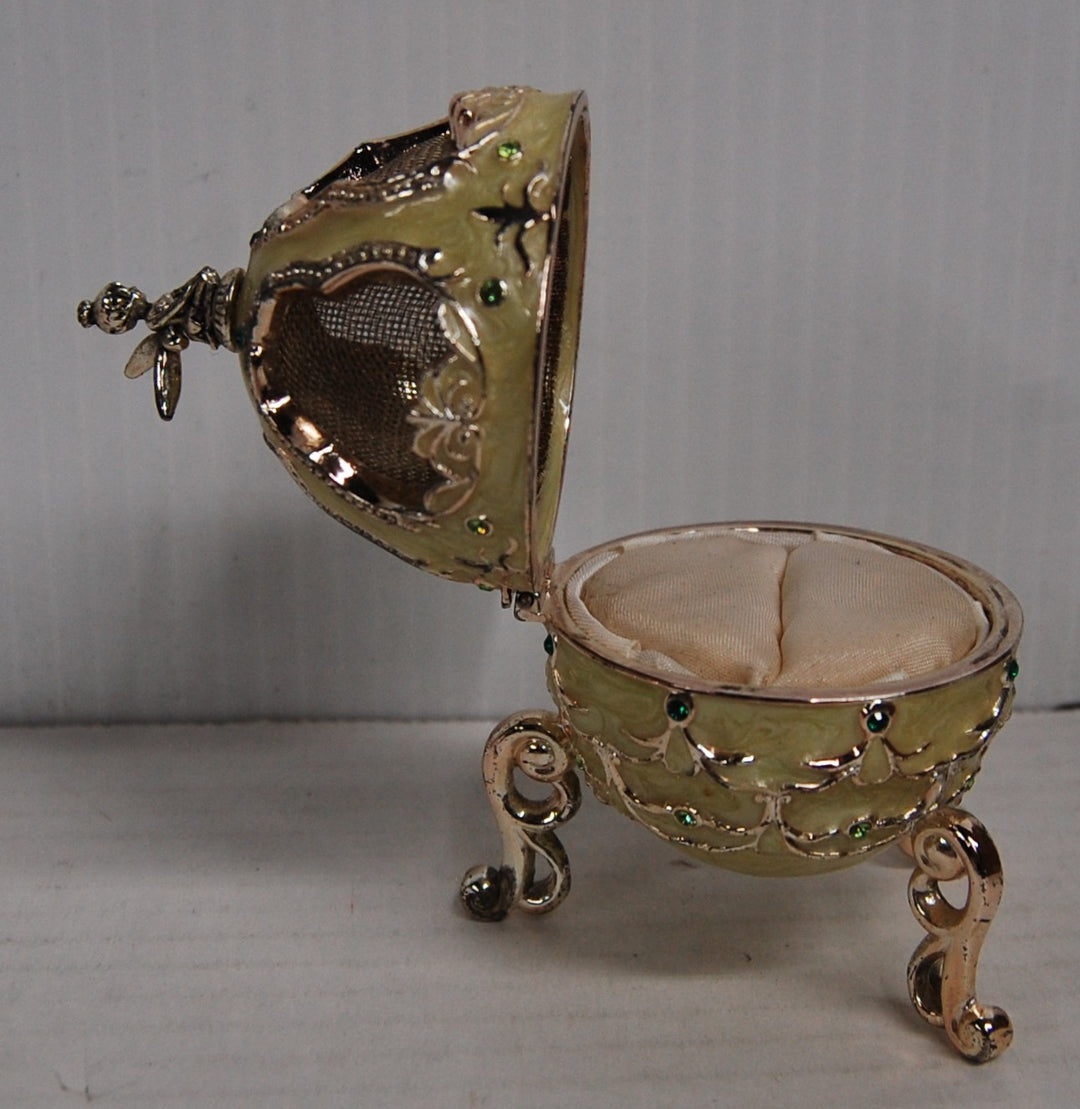 Disney Ring Box Tink Tinker Bell 4" Jeweled Enamel Egg