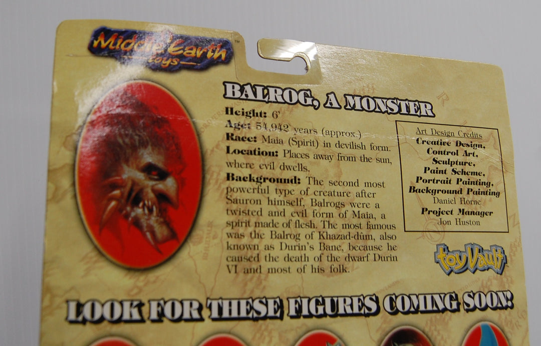 Toy Vault 1998 Middle Earth Toys - Lord of the Rings - Earth Balrog 6.5" Figure