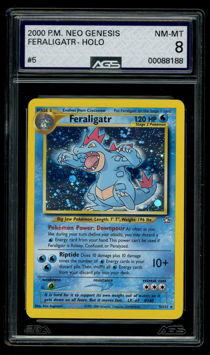 Pokemon 2000 Neo Genesis Feraligatr #5 AGS 8