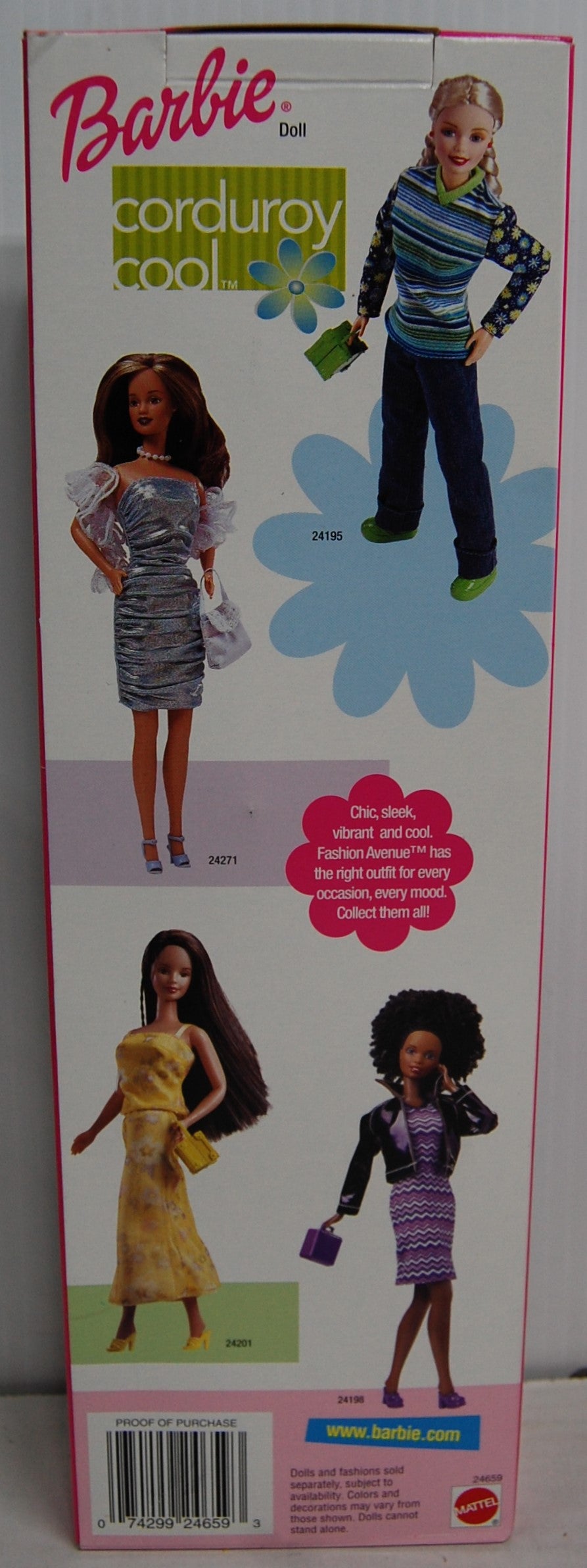 1999 Corduroy Cool Barbie Doll #24659 Green