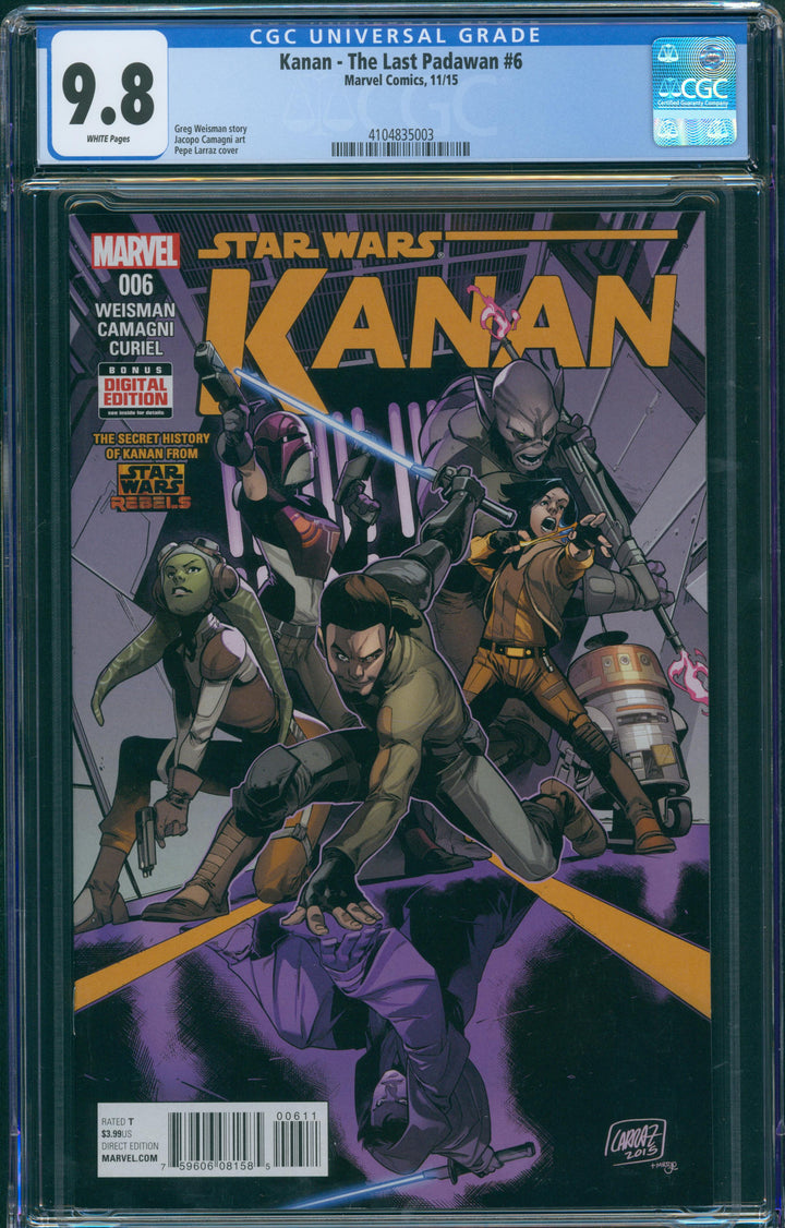 Kanan - The Last Padawan #6 CGC 9.8