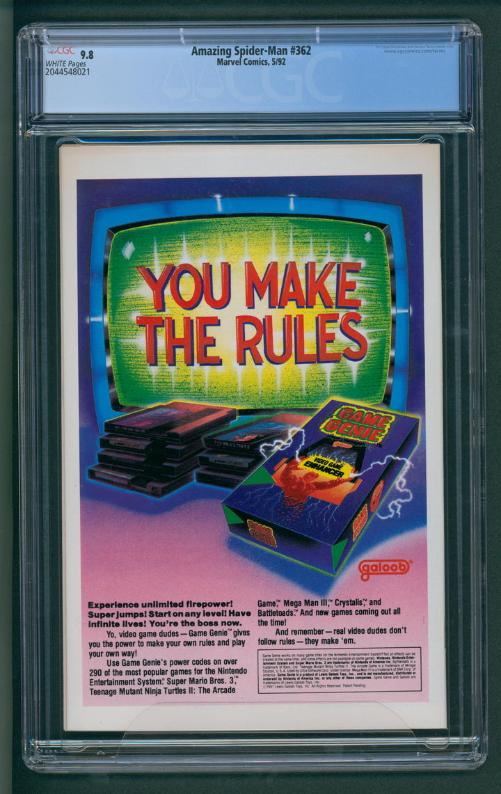 Amazing Spider-Man #362 CGC 9.8