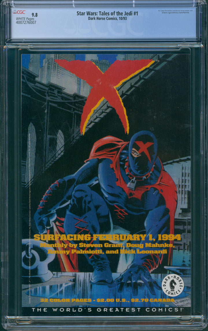 Star Wars: Tales of the Jedi #1 CGC 9.8