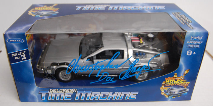 SIGNED by Christopher Lloyd - Back To The Future Part II 1:24 Diecast Delorean Welly
