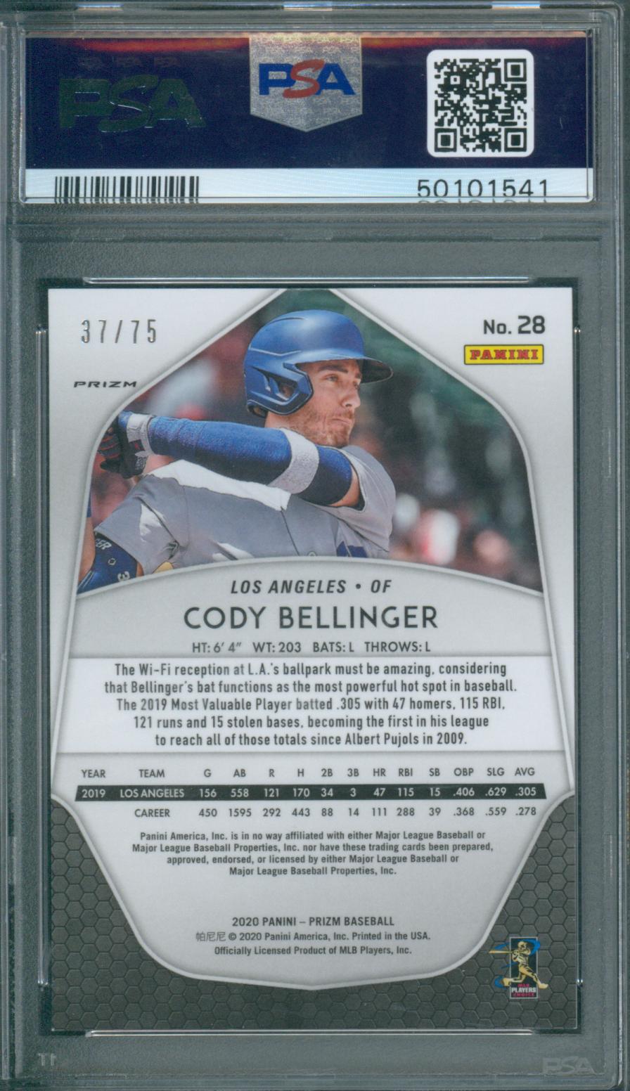 2020 Panini Prizm Baseball Cody Bellinger #28 PSA 9