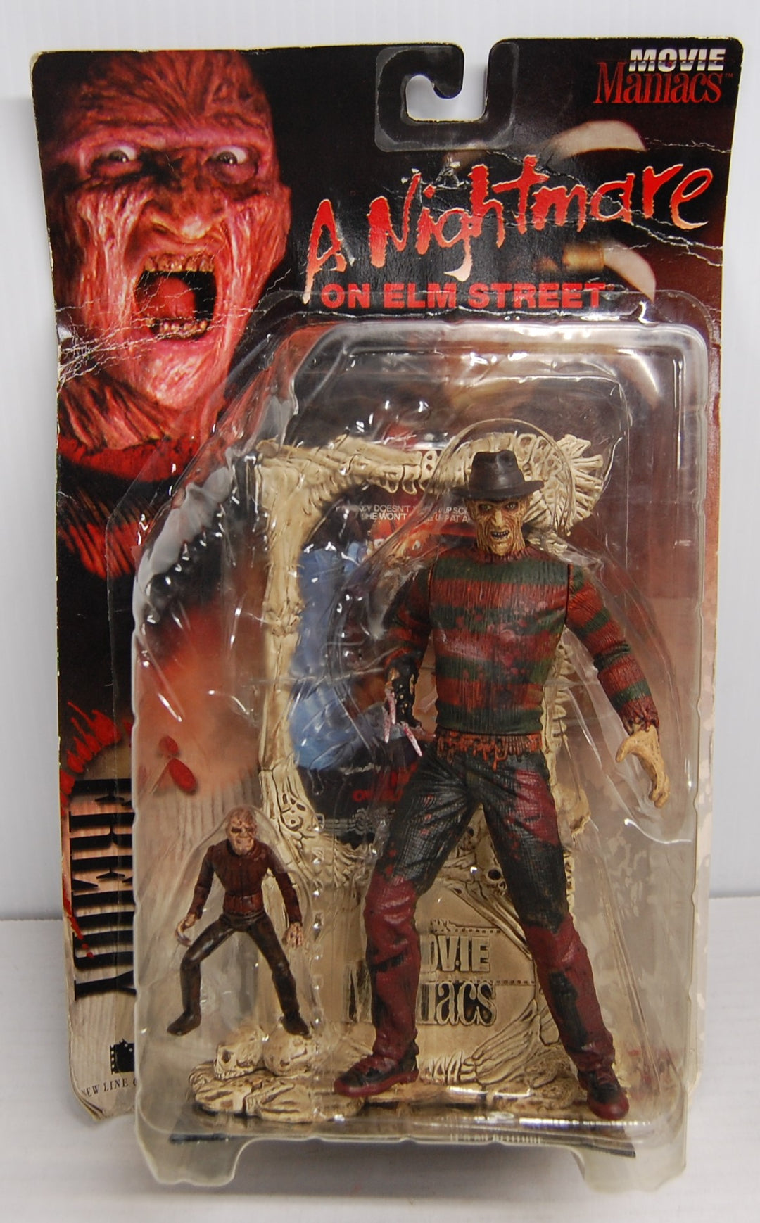 McFarlane Movie Maniacs A Nightmare on Elm Street Freddy 1998 *Card Wear*