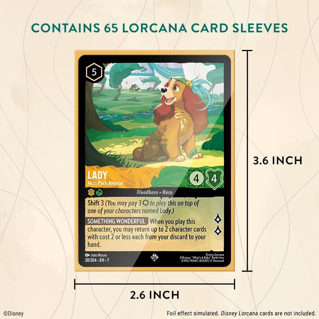Disney Lorcana TCG: Archazia’s Island - Card Sleeves: Cinderella - Ballroom Sensation (65 Ct)