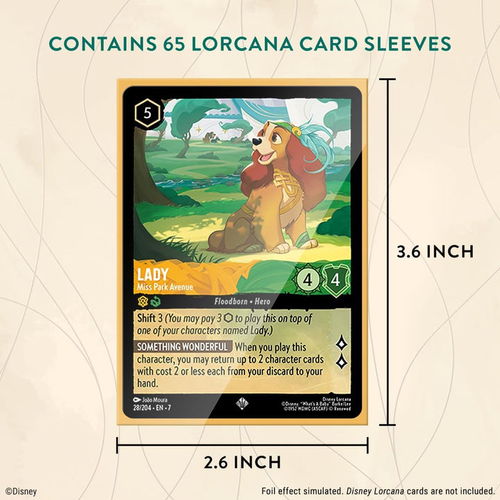Disney Lorcana TCG: Archazia’s Island - Card Sleeves: Cinderella - Ballroom Sensation (65 Ct)