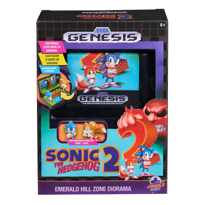 Console Heroes: Sega Genesis Sonic the Hedgehog 2 Cartridge Diorama Playset