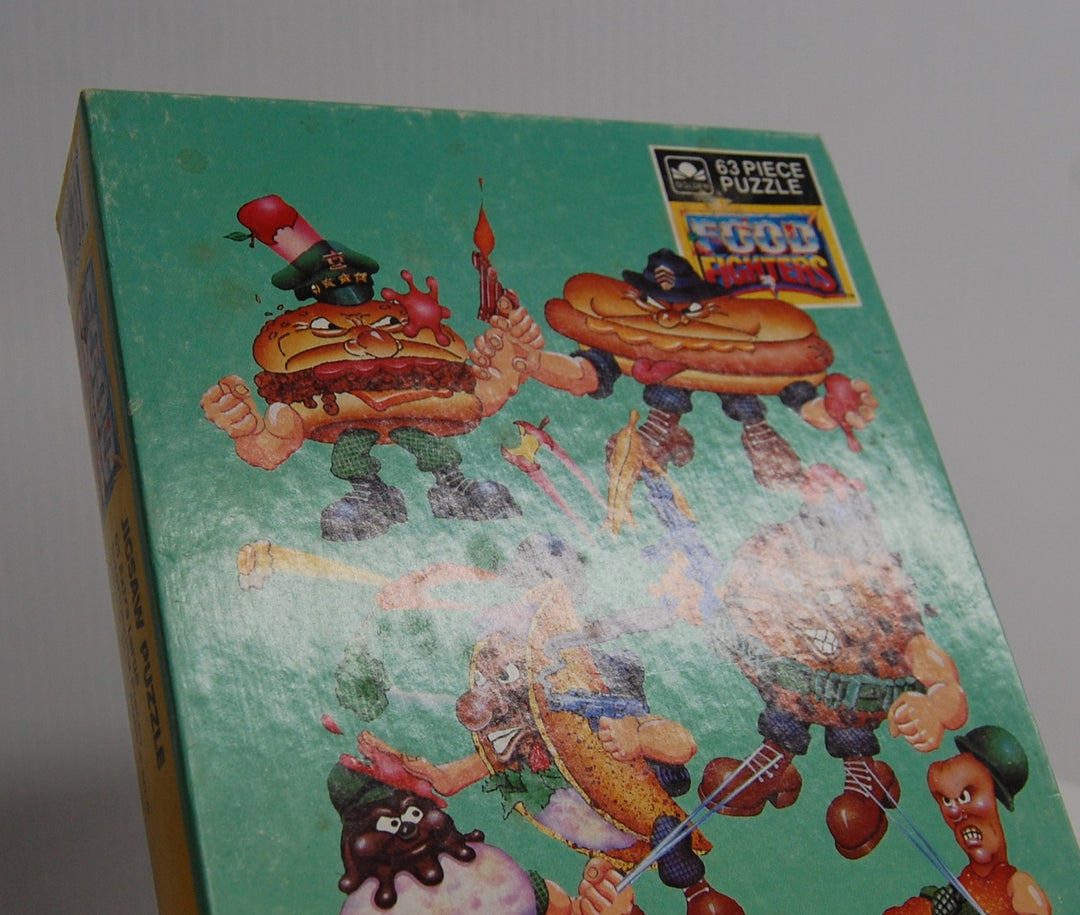 Food Fighters 63 Piece Jigsaw Puzzle #4756-40 Golden 1989 Mattel Sealed