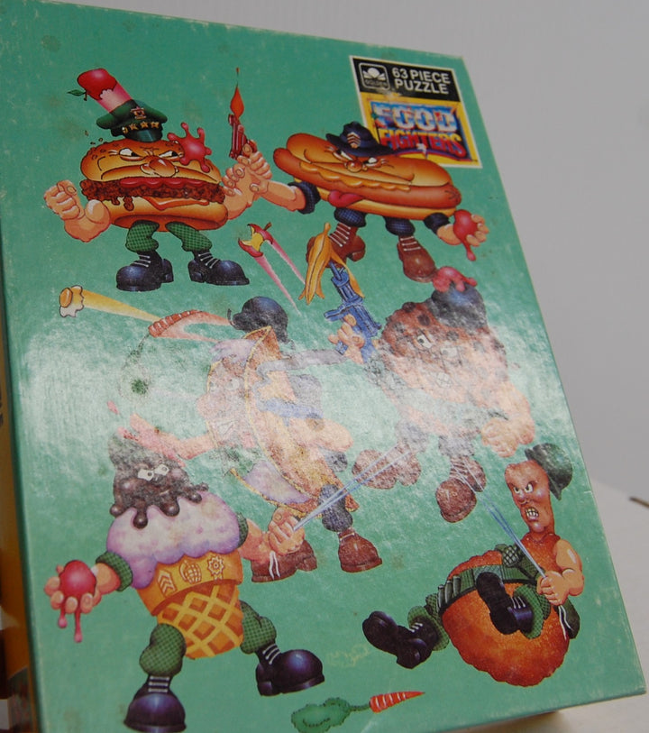 Food Fighters 63 Piece Jigsaw Puzzle #4756-40 Golden 1989 Mattel Sealed