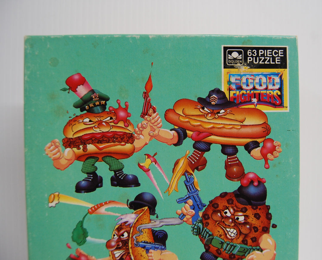 Food Fighters 63 Piece Jigsaw Puzzle #4756-40 Golden 1989 Mattel Sealed