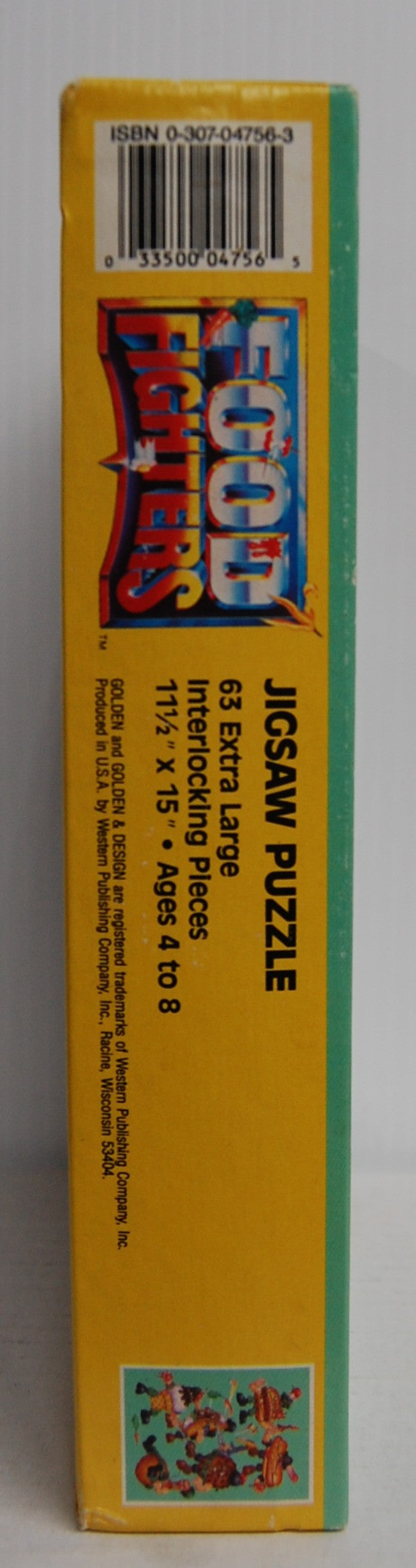 Food Fighters 63 Piece Jigsaw Puzzle #4756-40 Golden 1989 Mattel Sealed