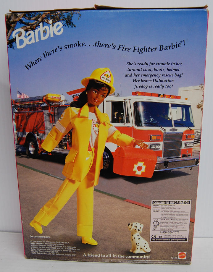 Barbie Career Collection African American Fire Fighter 1994 #13472
