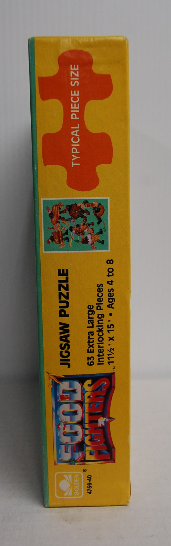 Food Fighters 63 Piece Jigsaw Puzzle #4756-40 Golden 1989 Mattel Sealed