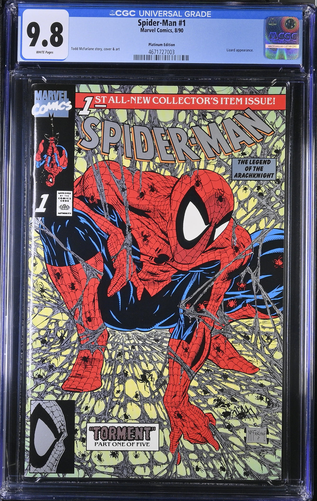 Spider-Man #1 Platinum Edition CGC 9.8