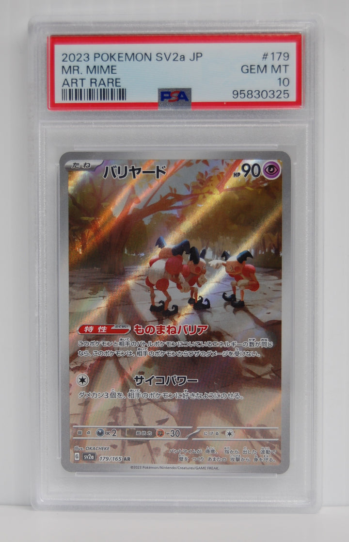 2023 Pokemon SV2a JP Mr. Mime Art Rare #179 PSA 10