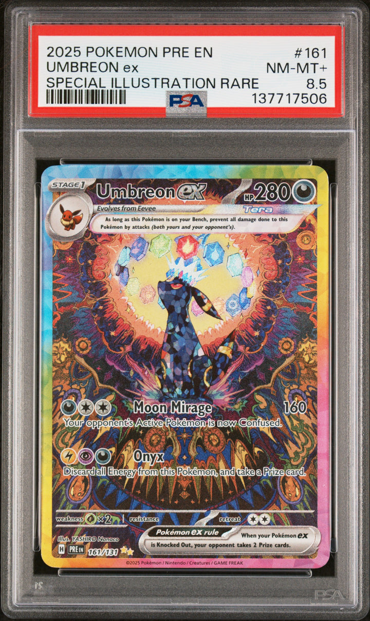 Pokemon 2025 Umbreon ex Special Illustration Rare #161 PSA 8.5